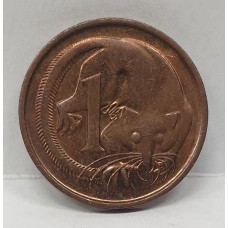 AUSTRALIA 1989 . ONE 1 CENT COIN . FEATHER-TAILED GLIDER